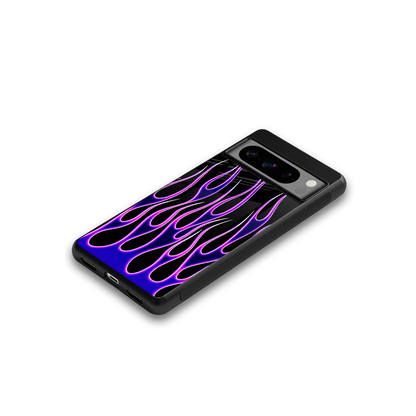 Flames Purple Inferno google pixel 8 pro mobile cover | shockproof glass phone case