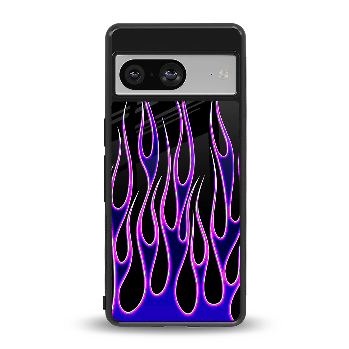 Flames Purple Inferno back phone cover | glass case for google pixel 8