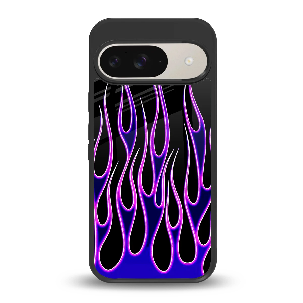 Flames Purple Inferno back phone cover | glass case for google pixel 9