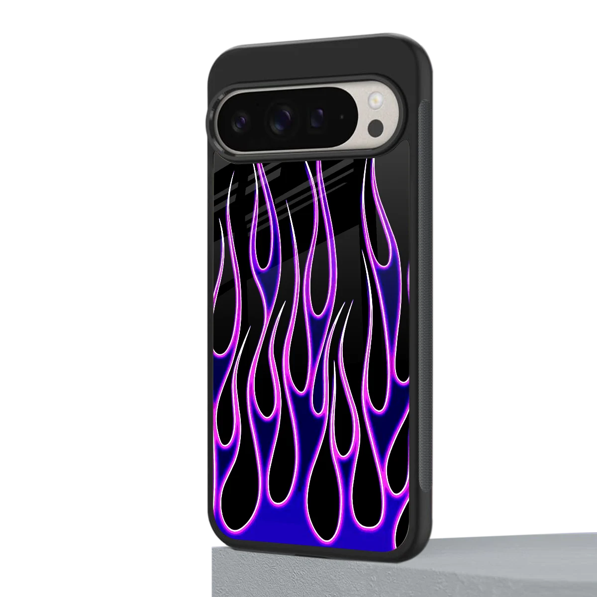Flames Purple Inferno google pixel 9 pro mobile cover | shockproof glass phone case