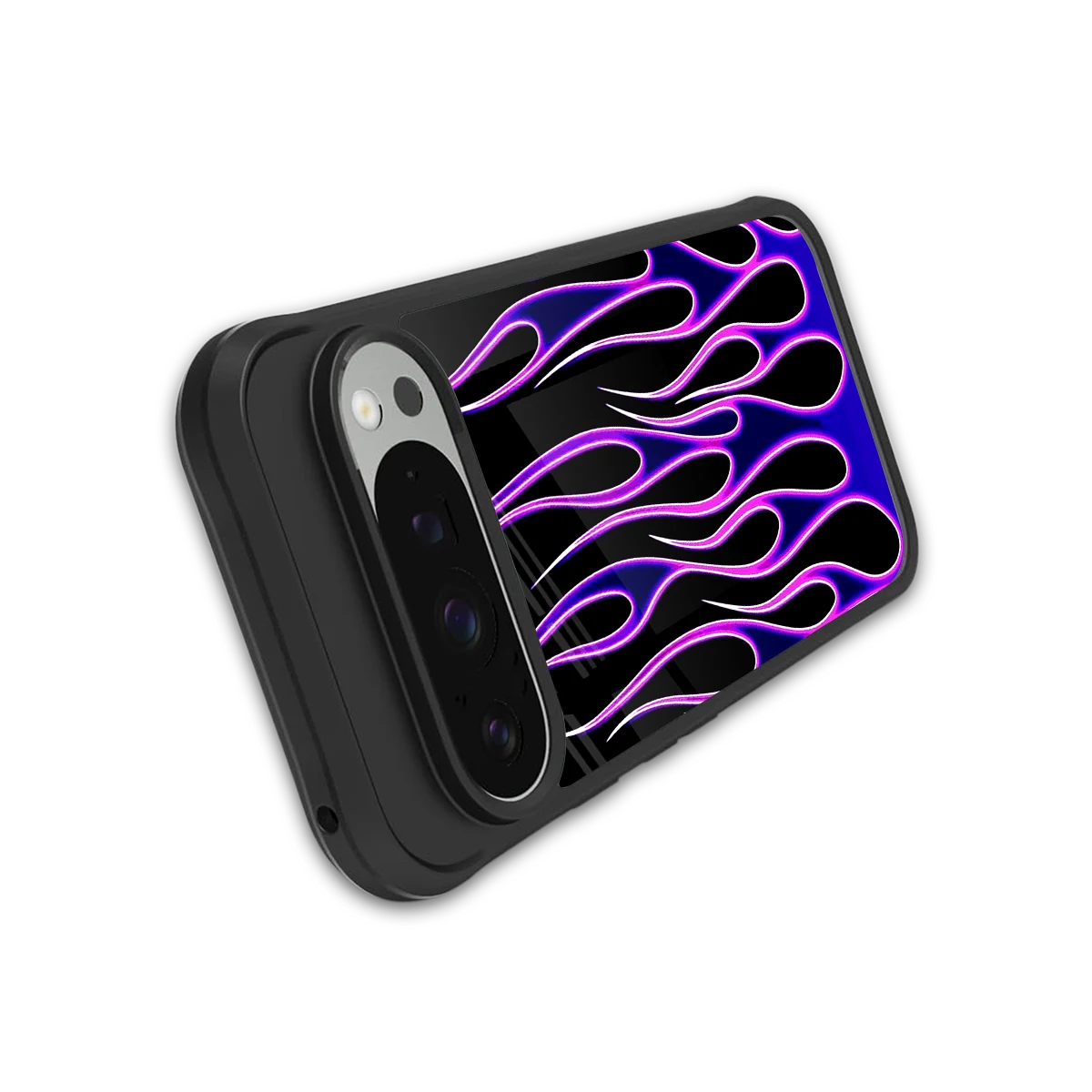 Flames Purple Inferno stylish phone case for google pixel 9 pro | glossy glass and slim fit
