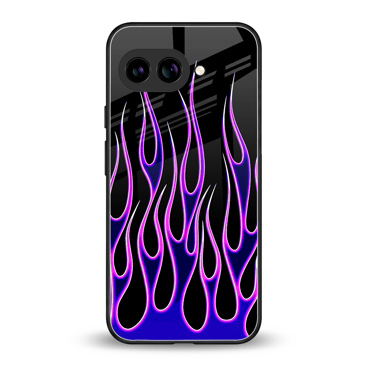 Flames Purple Inferno back phone cover | glass case for google pixel 9a