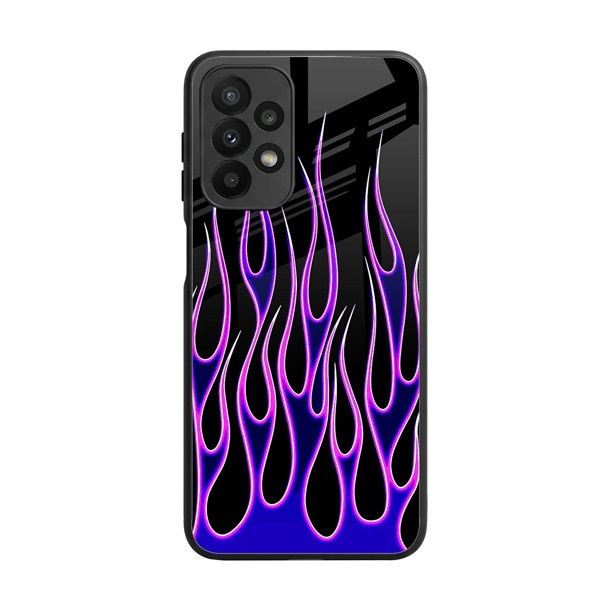 Flames Purple Inferno back phone cover | glass case for samsung galaxy a23