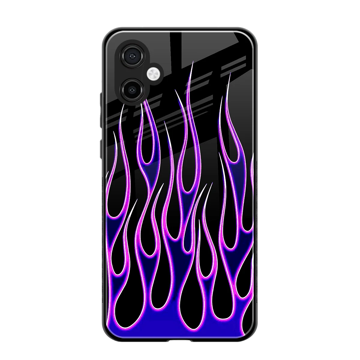 Flames Purple Inferno back phone cover | glass case for samsung galaxy a06 5g