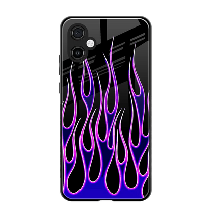 Flames Purple Inferno back phone cover | glass case for samsung galaxy a06 5g