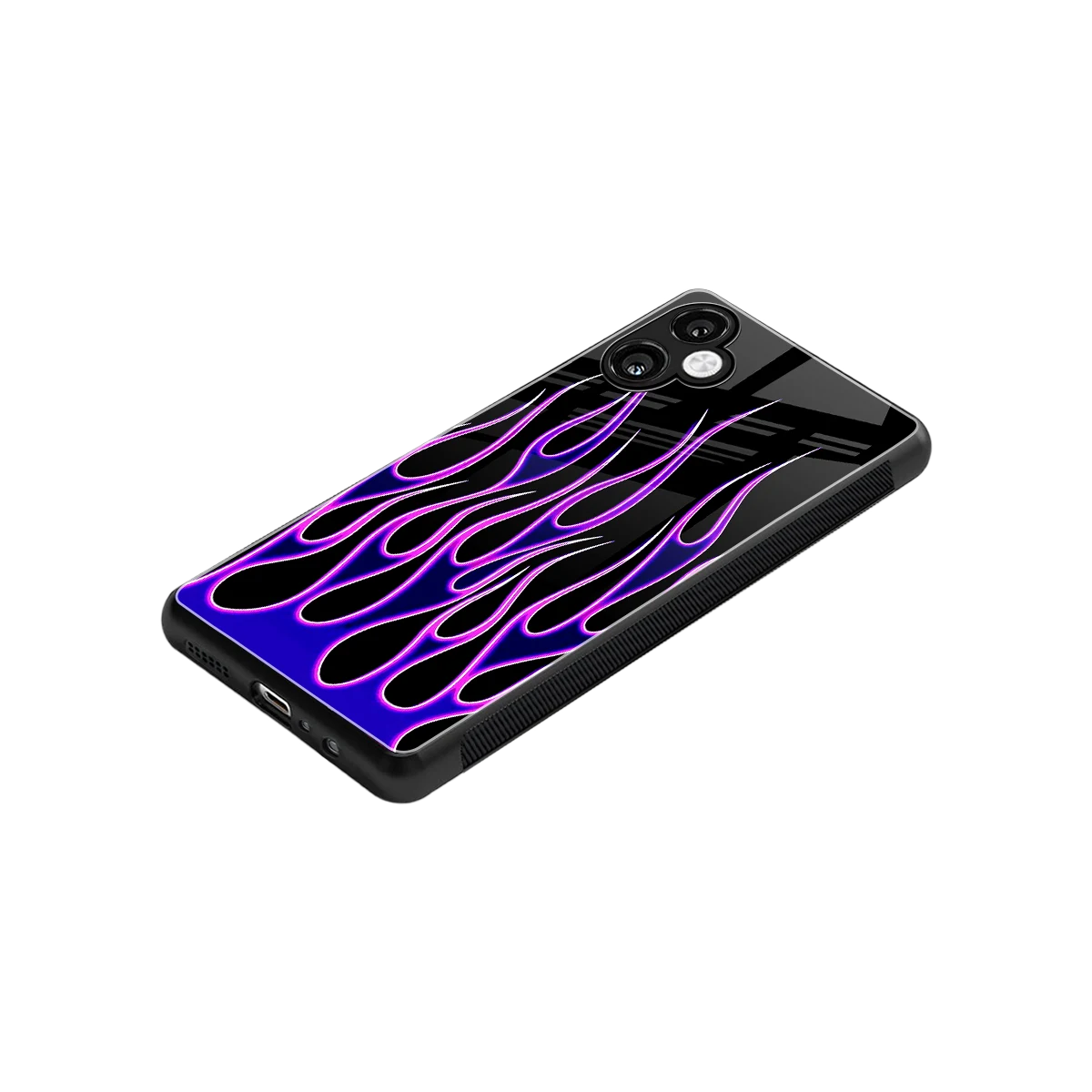 Flames Purple Inferno stylish phone case for samsung galaxy a06 5g | glossy glass and slim fit