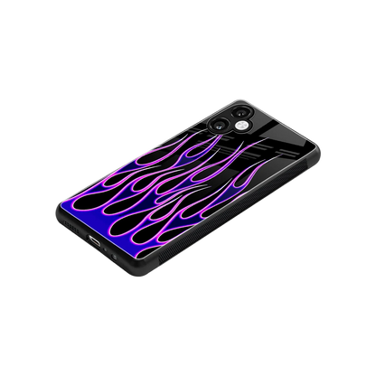 Flames Purple Inferno stylish phone case for samsung galaxy a06 5g | glossy glass and slim fit
