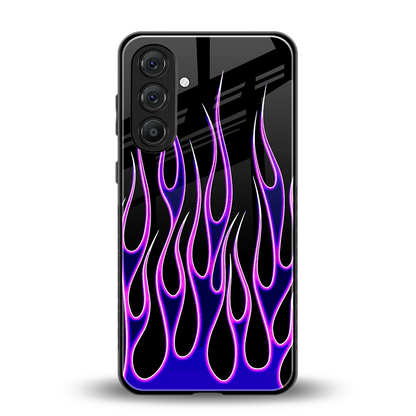 Flames Purple Inferno back phone cover | glass case for samsung galaxy a36 5g