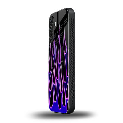 Flames Purple Inferno samsung galaxy m34 5g mobile cover | shockproof glass phone case