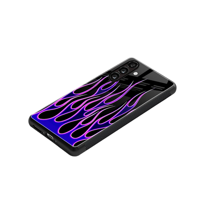 Flames Purple Inferno stylish phone case for samsung galaxy a17 5g | glossy glass and slim fit