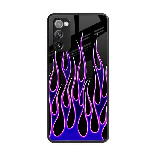 Flames Purple Inferno back phone cover | glass case for samsung galaxy s20 fe