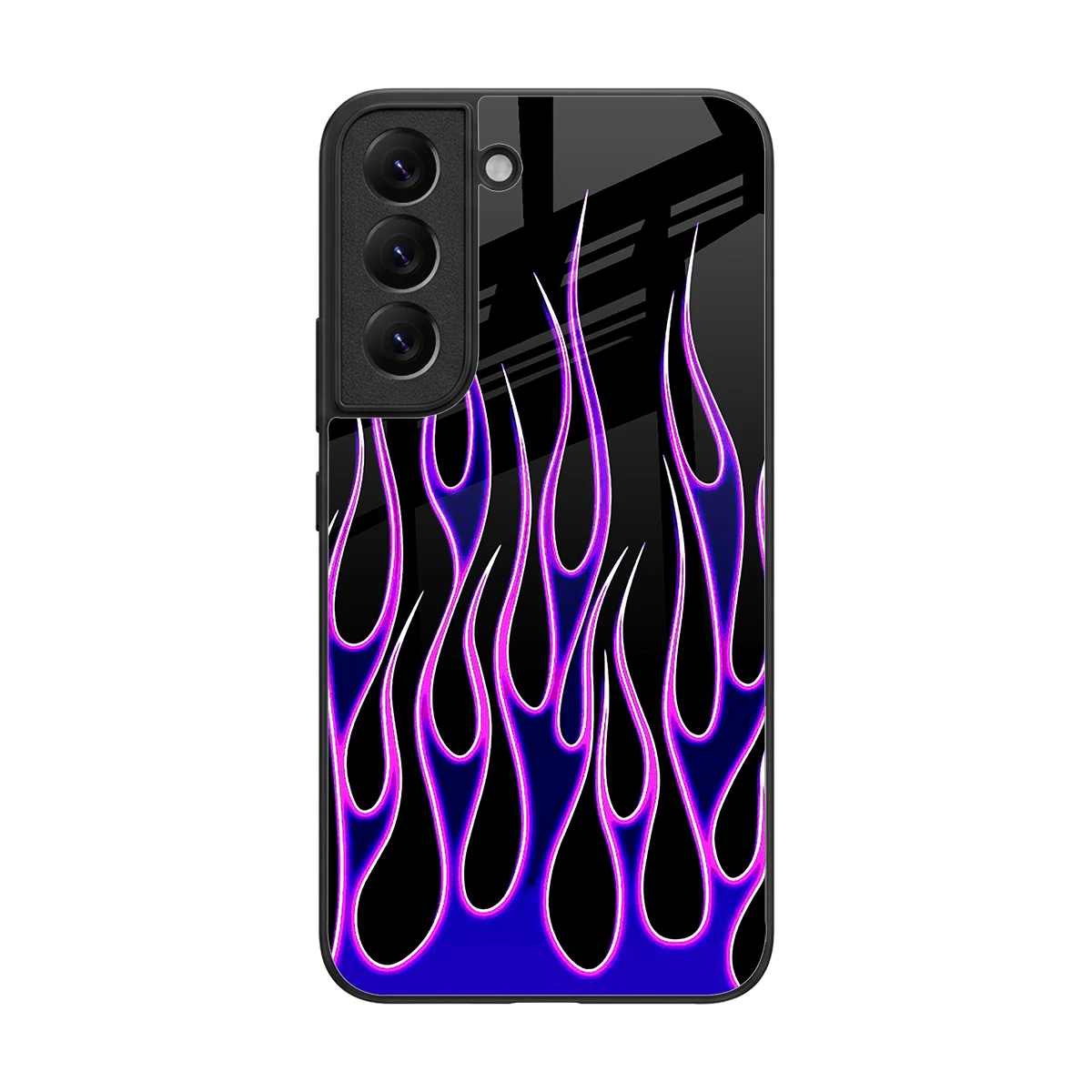 Flames Purple Inferno back phone cover | glass case for samsung galaxy s22