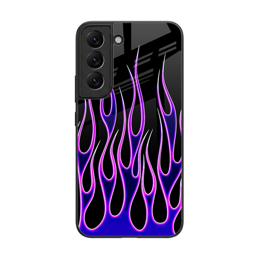 Flames Purple Inferno back phone cover | glass case for samsung galaxy s22