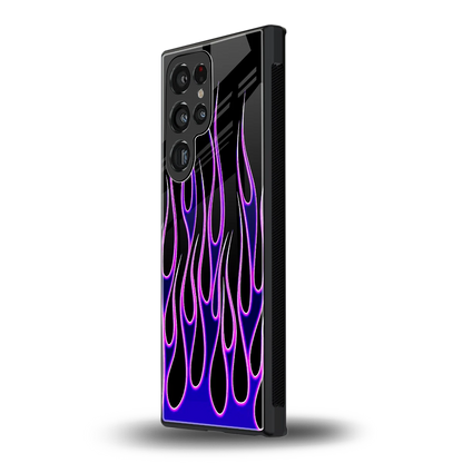 Flames Purple Inferno samsung galaxy s24 ultra mobile cover | shockproof glass phone case
