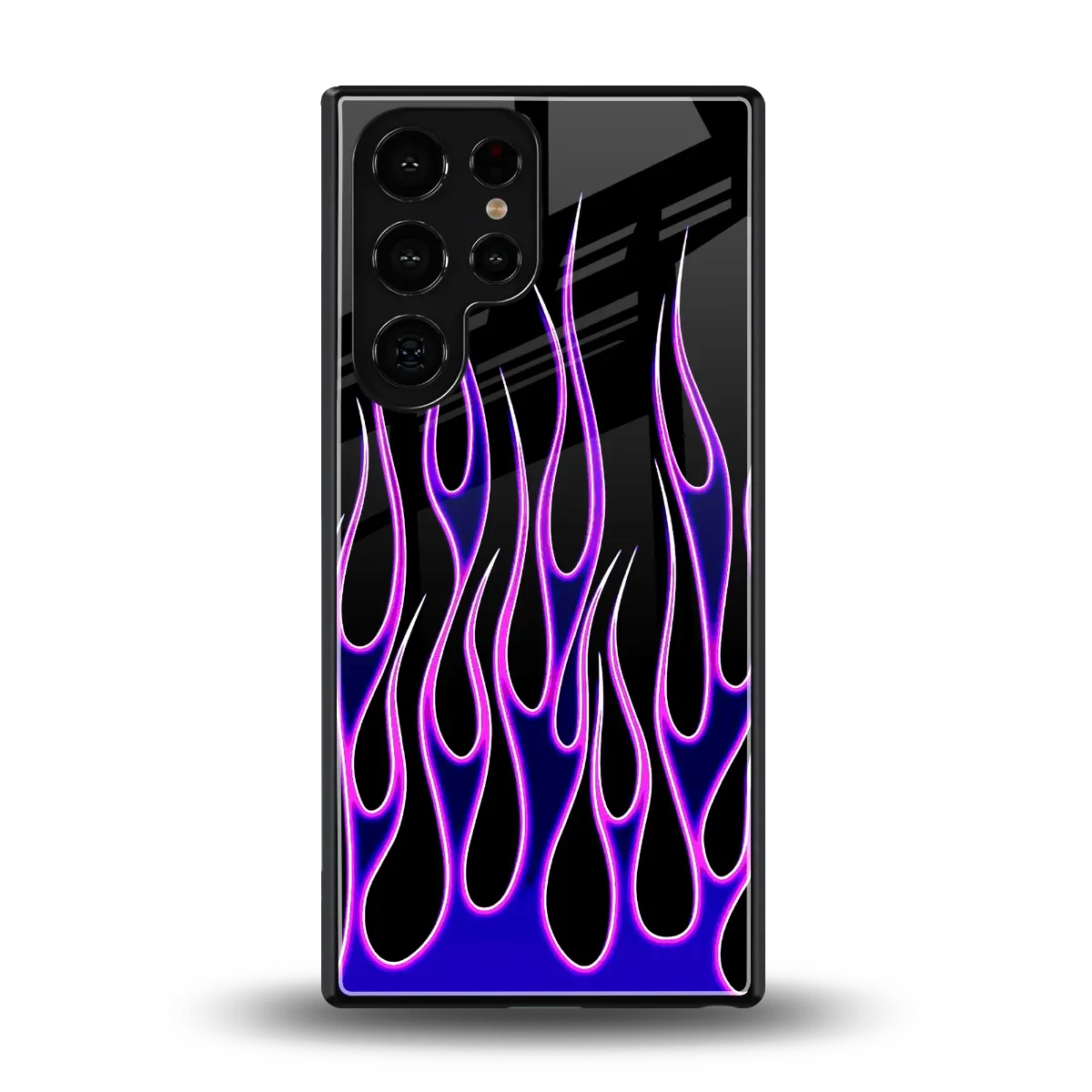 Flames Purple Inferno back phone cover | glass case for samsung galaxy s25 ultra