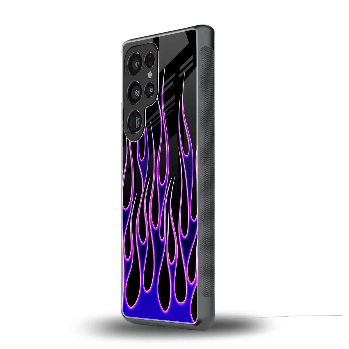 Flames Purple Inferno samsung galaxy s25 ultra mobile cover | shockproof glass phone case