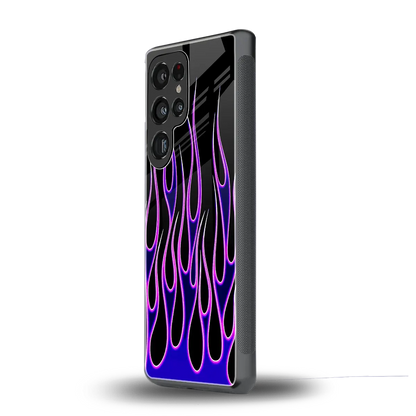 Flames Purple Inferno samsung galaxy s25 ultra mobile cover | shockproof glass phone case