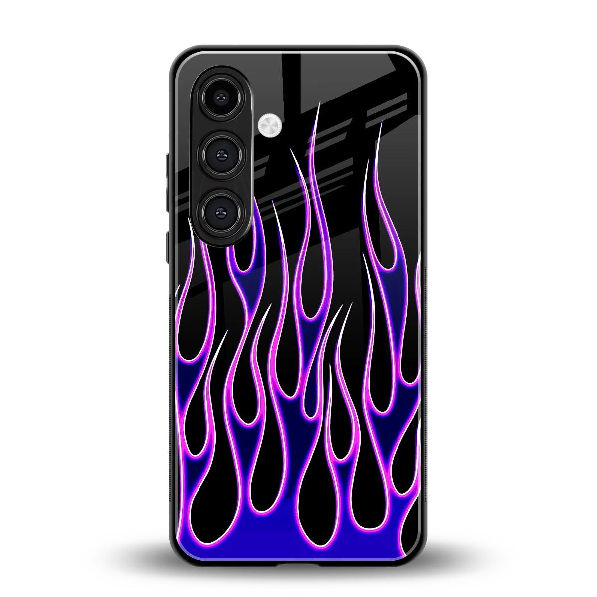 Flames Purple Inferno back phone cover | glass case for samsung galaxy s23 plus