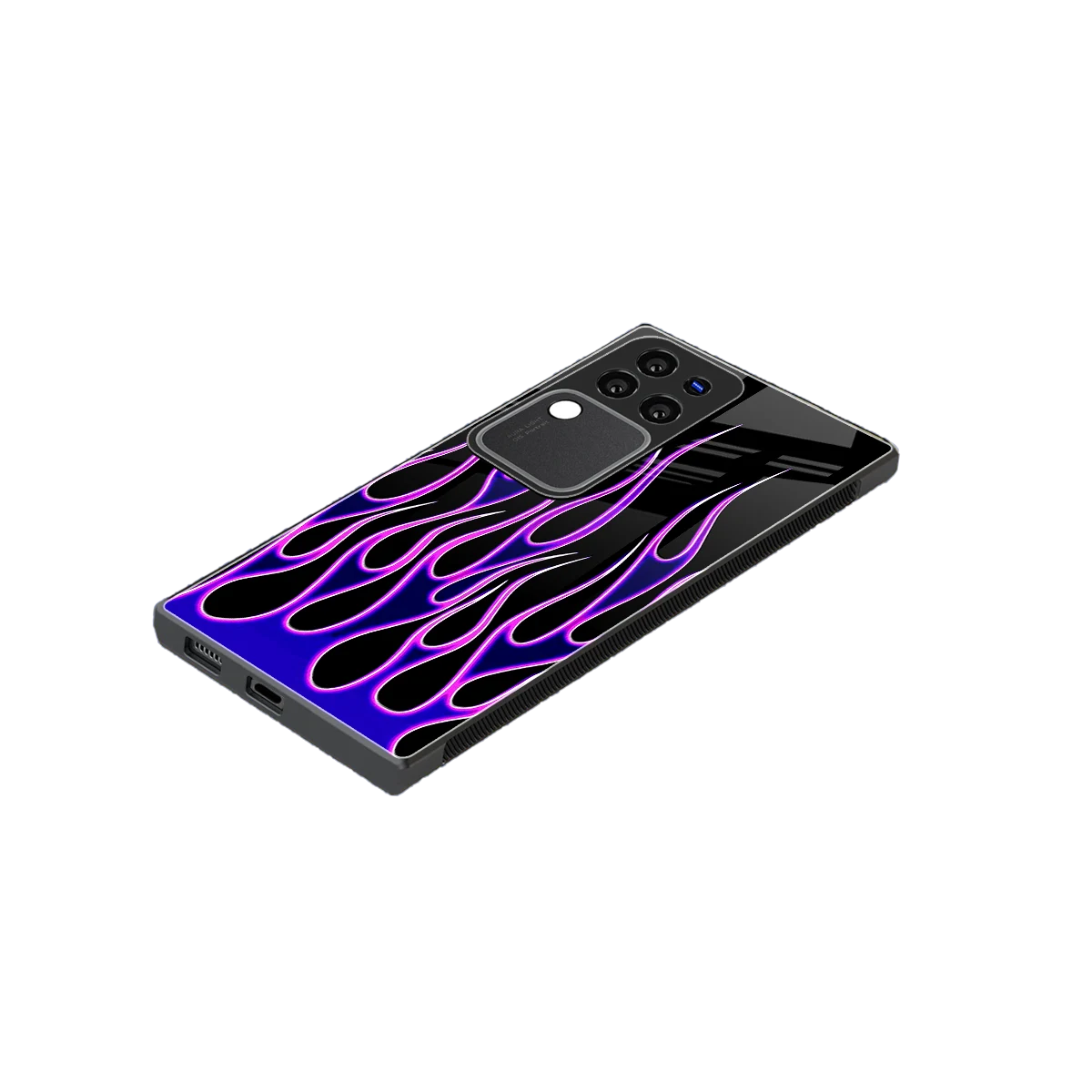Flames Purple Inferno stylish phone case forvivo v30 pro | glossy glass and slim fit