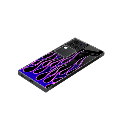 Flames Purple Inferno stylish phone case forvivo v30 pro | glossy glass and slim fit