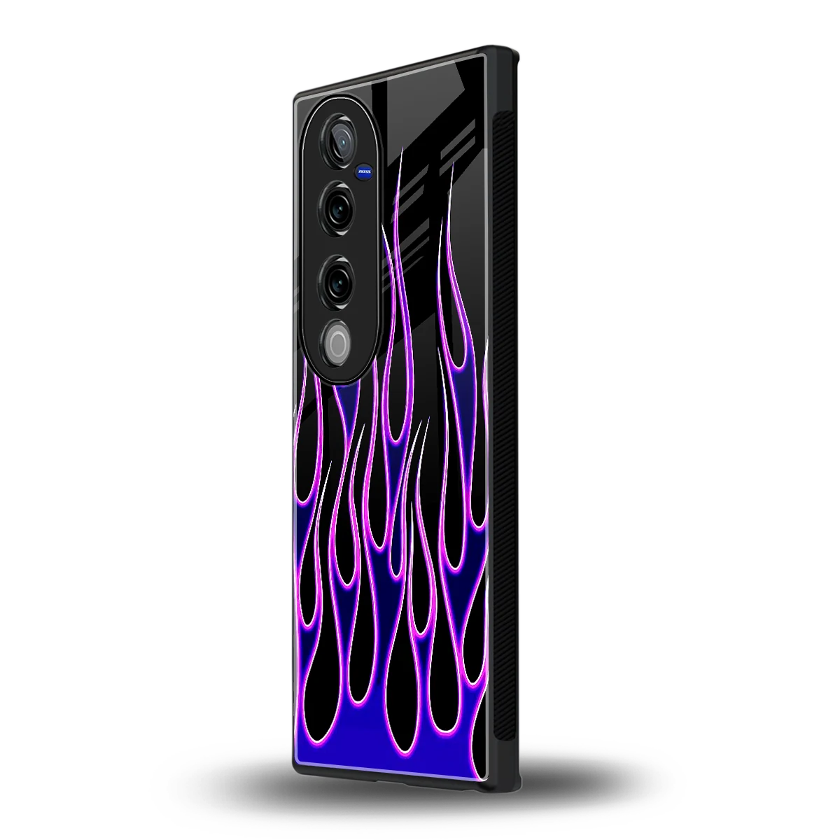 Flames Purple Inferno vivo v40 pro mobile cover | shockproof glass phone case