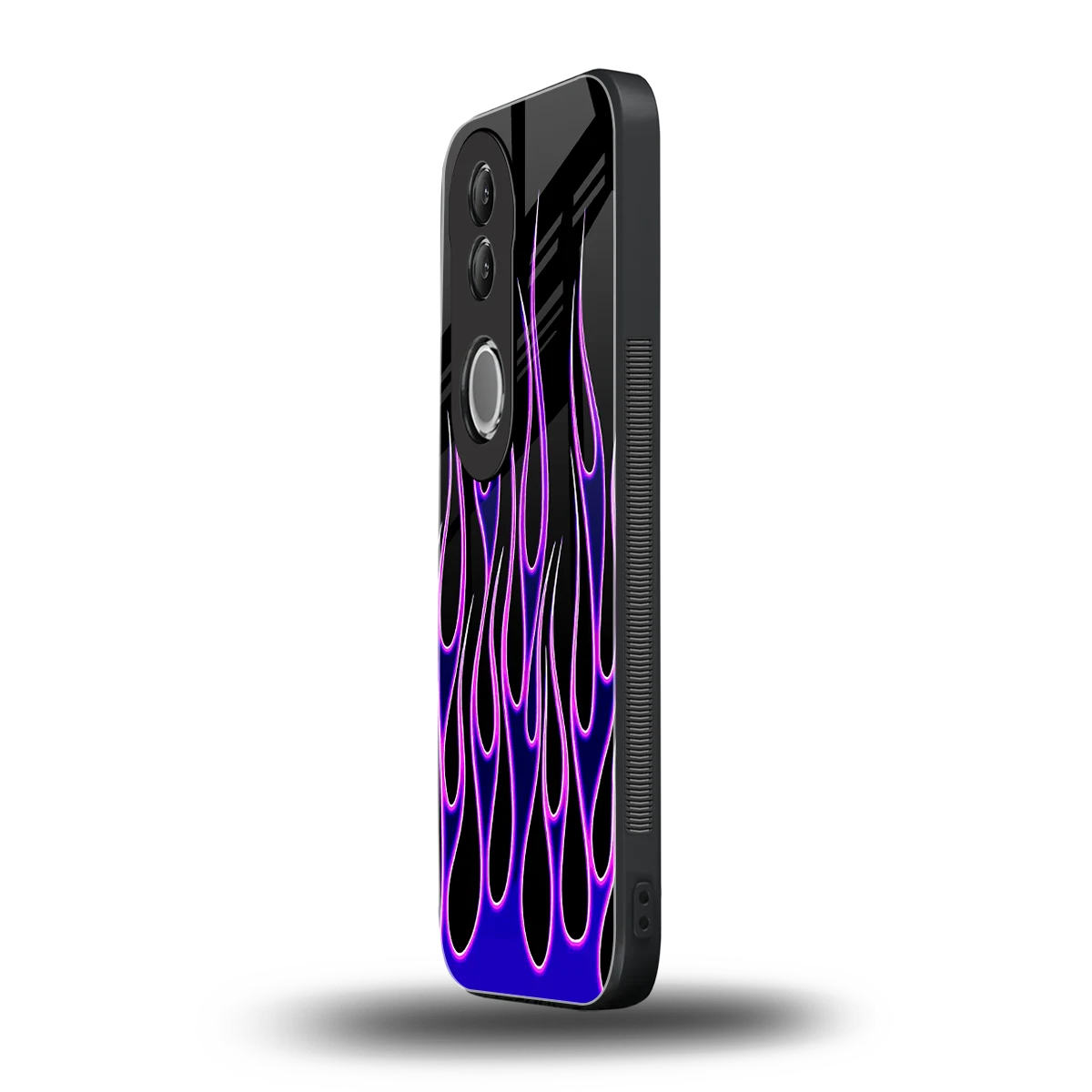 Flames Purple Inferno vivo v50 mobile cover | shockproof glass phone case