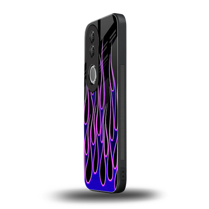 Flames Purple Inferno vivo v50 mobile cover | shockproof glass phone case