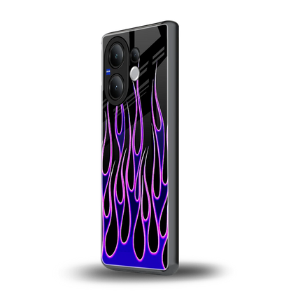 Flames Purple Inferno vivo v60 mobile cover | shockproof glass phone case