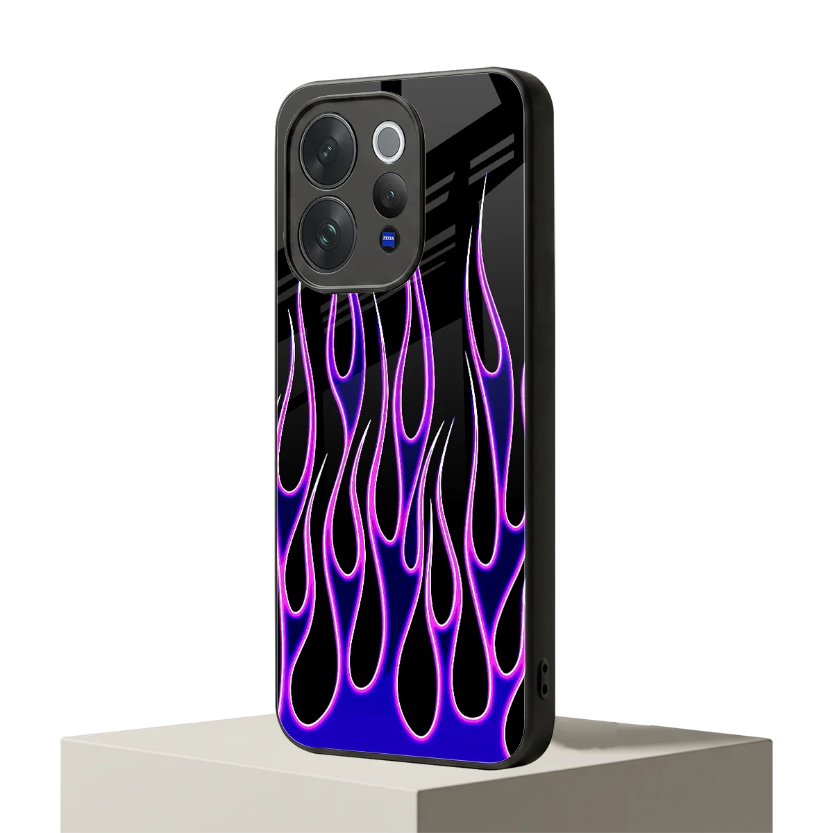 Flames Purple Inferno vivo v70 elite mobile cover | shockproof glass phone case
