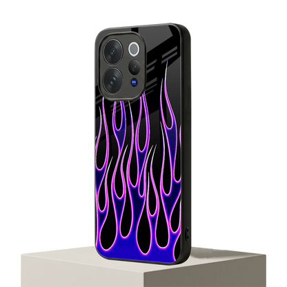 Flames Purple Inferno vivo v70 elite mobile cover | shockproof glass phone case