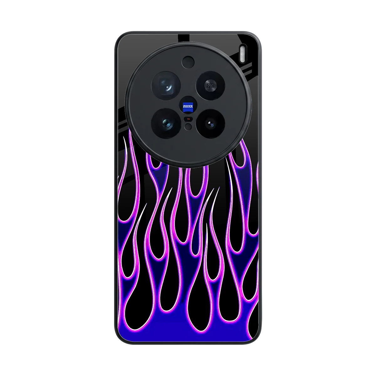 Flames Purple Inferno back phone cover | glass case for vivo x200 pro