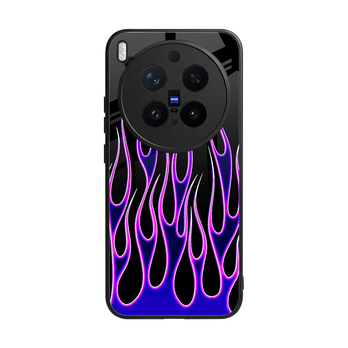 Flames Purple Inferno back phone cover | glass case for vivo x300 pro