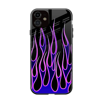 Flames Purple Inferno back phone cover | glass case for iphone 11