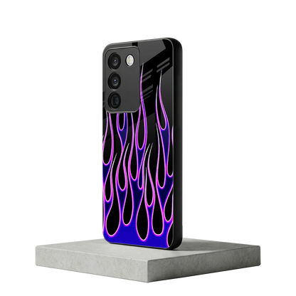 Flames Purple Inferno vivo y200 5g mobile cover | shockproof glass phone case