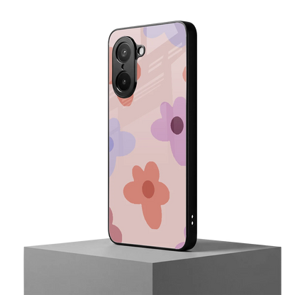 Floral Caramel oneplus nord ce5 5g mobile cover | shockproof glass phone case