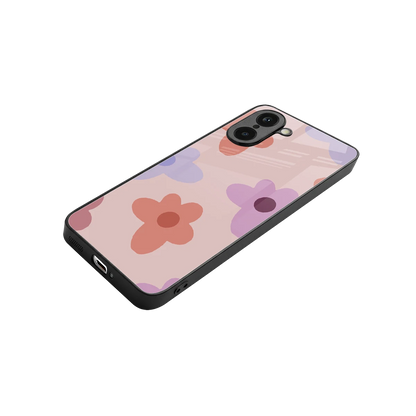 Floral Caramel stylish phone case for oneplus nord ce5 5g | glossy glass and slim fit