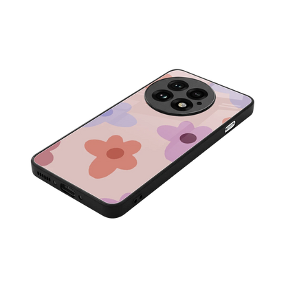 Floral Caramel stylish phone case for oneplus 13 | glossy glass and slim fit