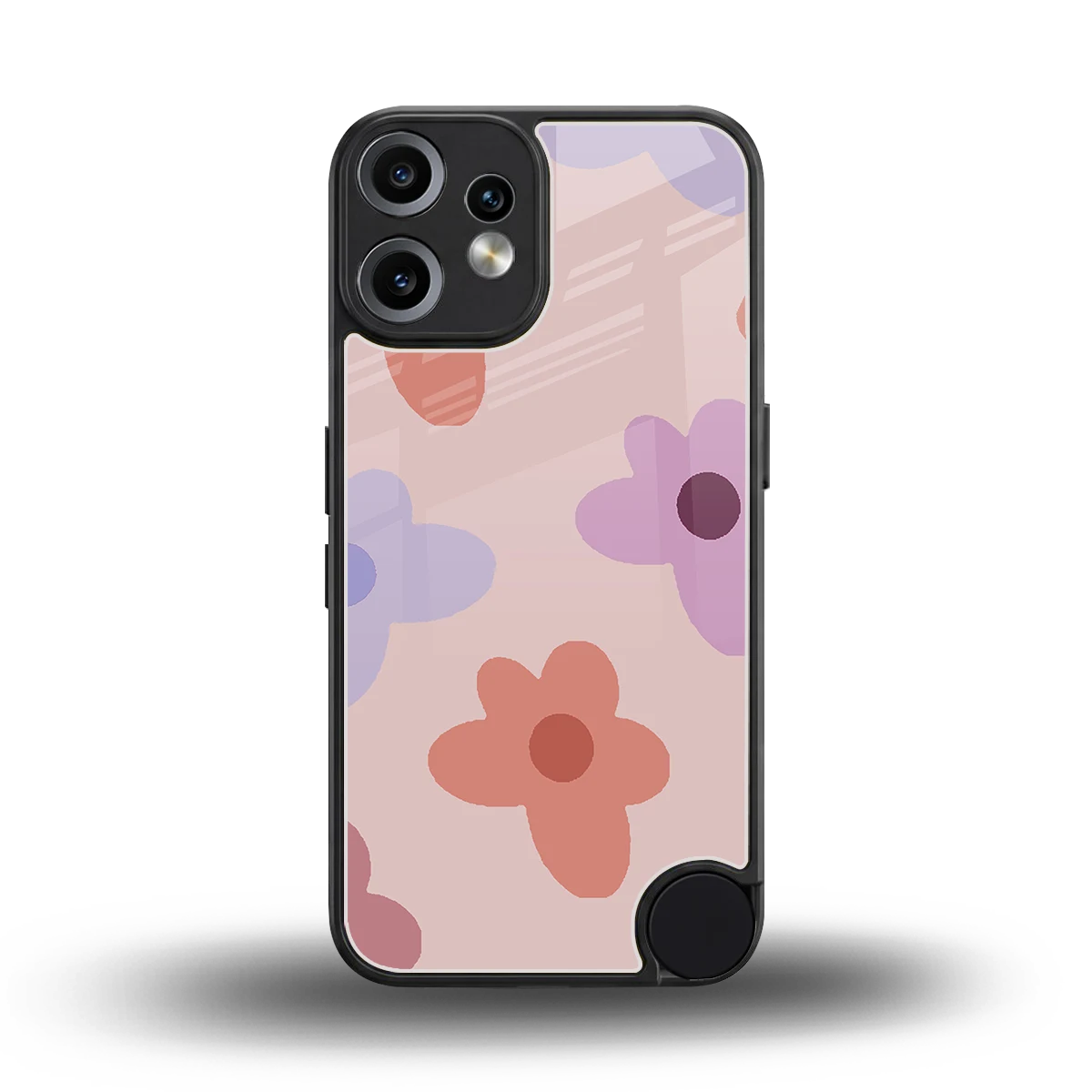 Floral Caramel back phone cover | glass case for cmf nothing phone 2 pro