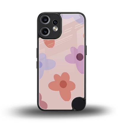 Floral Caramel back phone cover | glass case for cmf nothing phone 2 pro