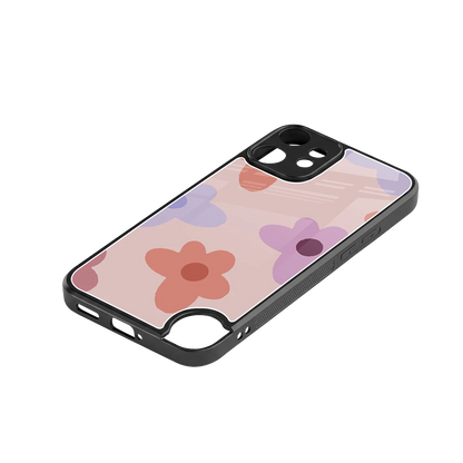 Floral Caramel stylish phone case for cmf nothing phone 2 pro | glossy glass and slim fit
