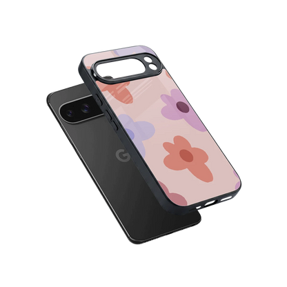 Floral Caramel sleek google pixel 10 pro xl cover with tempered glass back and TPU edges