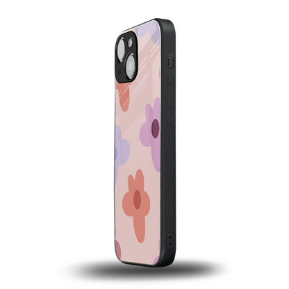 Floral Caramel iphone 13 mini mobile cover | shockproof glass phone case