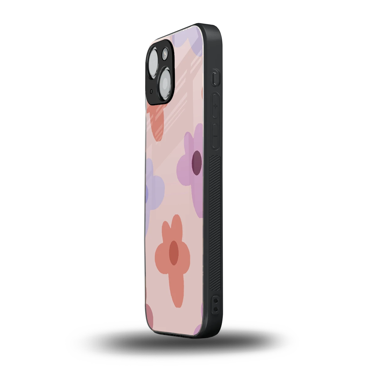 Floral Caramel iphone 12 mini mobile cover | shockproof glass phone case