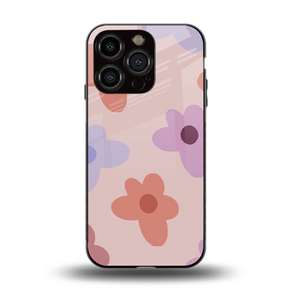 Floral Caramel back phone cover | glass case for iphone 13 pro