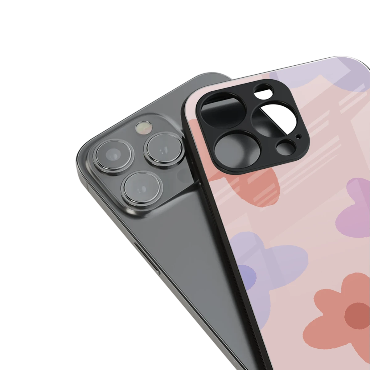 Floral Caramel stylish phone case for iphone 13 | glossy glass and slim fit