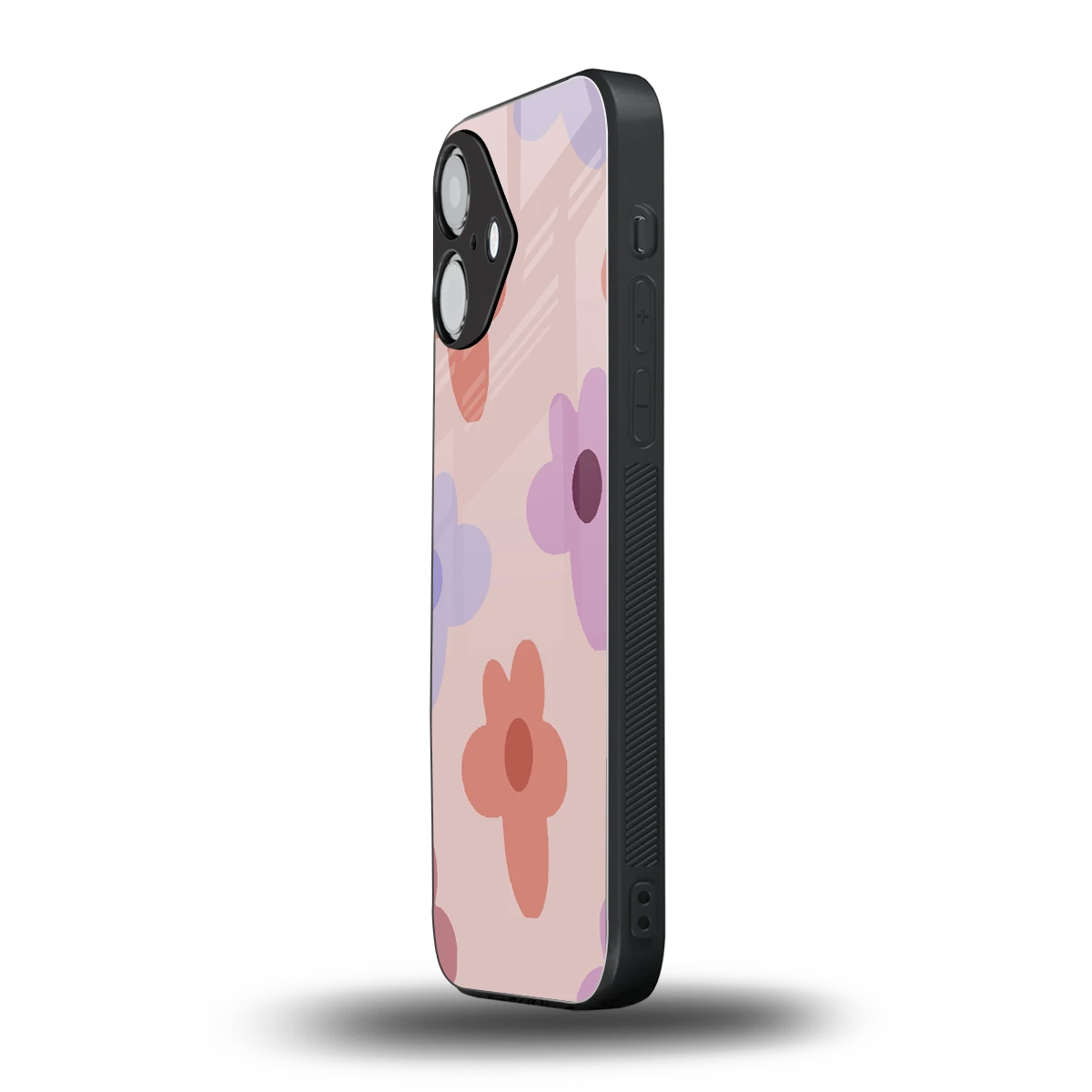 Floral Caramel iPhone 16 mobile cover | shockproof glass phone case
