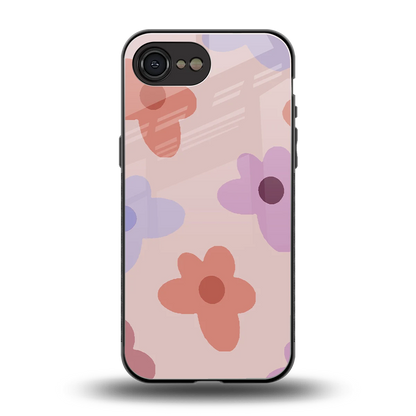 Floral Caramel back phone cover | glass case for iphone 17e