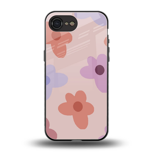Floral Caramel back phone cover | glass case for iphone 17e