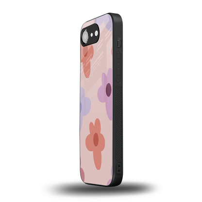 Floral Caramel iphone 16e mobile cover | shockproof glass phone case
