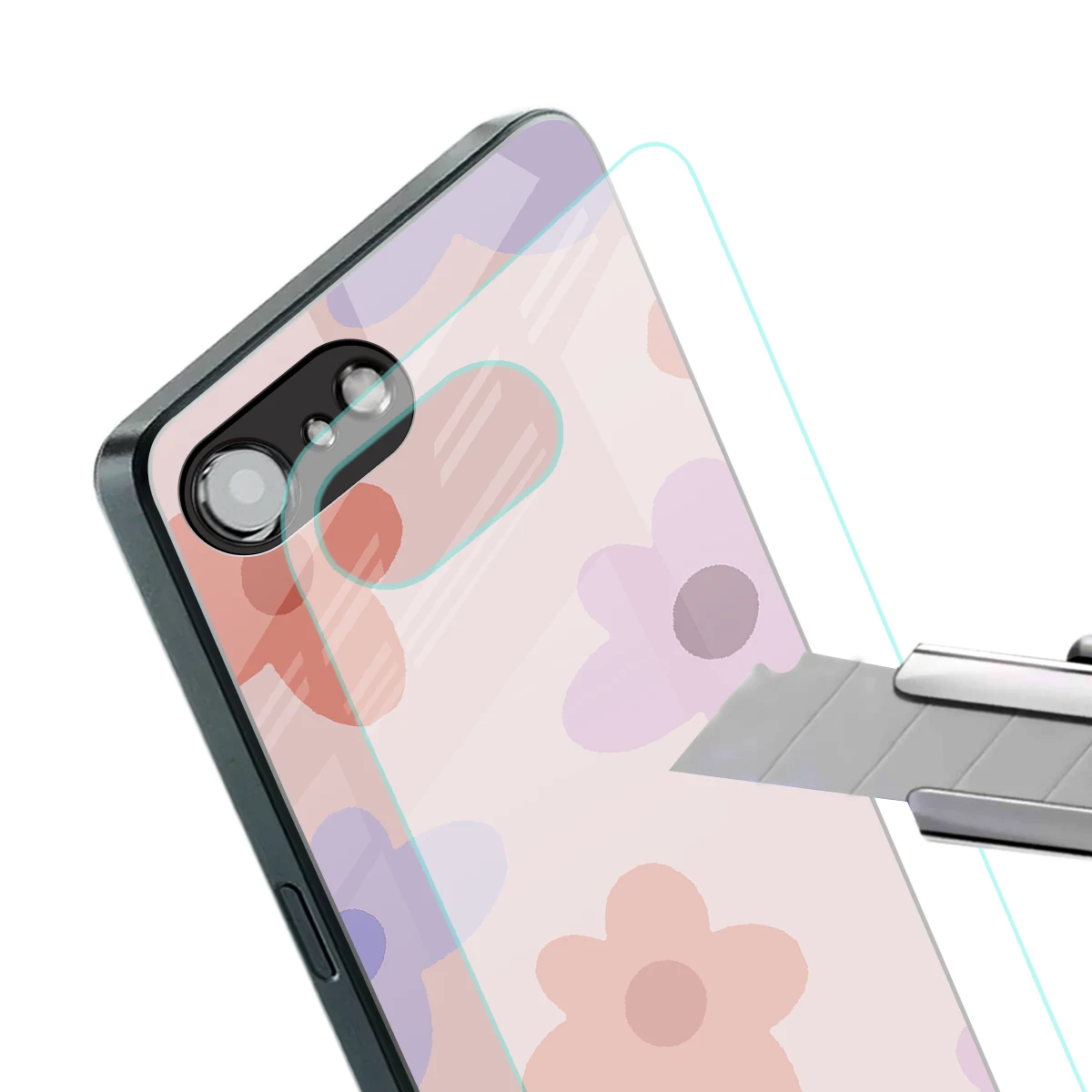 Floral Caramel stylish phone case for iphone 16e | glossy glass and slim fit